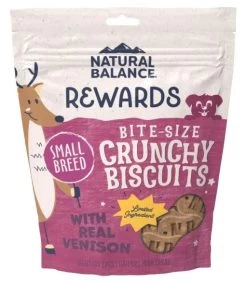 Crunchy Venison Dog Biscuits, Natural Balance 8oz (227g)