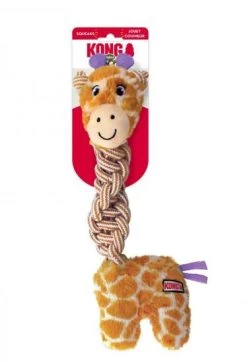 KONG Knots Twists Flamingo Or Giraffe Dog Toy -Pet Supplies Shop KONG Noeuds Tresses Assortis Moyen Grand jouet chien girafe 14 pouces