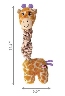 KONG Knots Twists Flamingo Or Giraffe Dog Toy -Pet Supplies Shop KONG Noeuds Tresses Assortis Moyen Grand jouet chien girafe