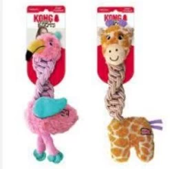 KONG Knots Twists Flamingo Or Giraffe Dog Toy