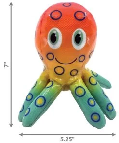 KONG Shieldz Tropics Floating Octopus For Dogs -Pet Supplies Shop KONG Shieldz Tropics pieuvre flottant orange