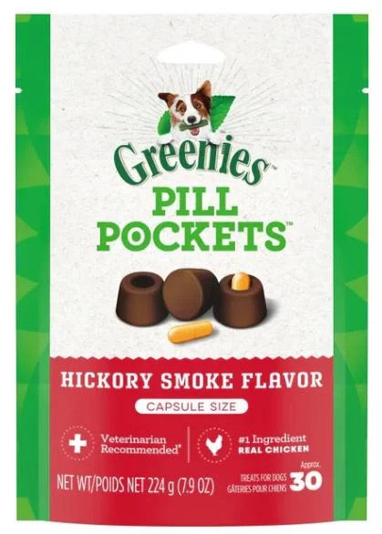 Pill Pockets Capsule Size, Hickory Smoke Flavor, Greenies (224g) 1 Pill Pockets Capsule Size, Hickory Smoke Flavor, Greenies (224g)