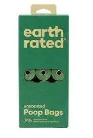 Unscented Bags For Collecting Dog Poop, Earth Rated 315 Bags