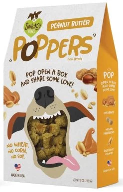 Peanut Butter Dog Treats, Poppers Snicky Snaks 10oz