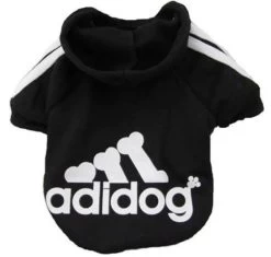 Hoodie For Dogs, Adidog Black