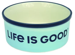 Ceramic Dog And Cat Bowl, Life Is Good -Pet Supplies Shop bol bleu 1 1 016