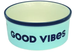 Ceramic Dog And Cat Bowl, Life Is Good -Pet Supplies Shop bol bleu 2 7af