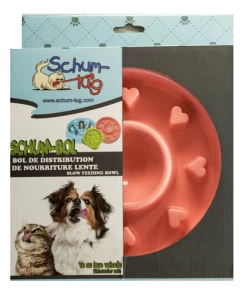 Pink Heart Animal Retarder Bowl, Schum-tug