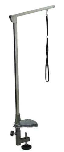 Adjustable Clipping Post For Grooming With Clamps And Strap
