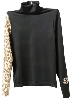 Stylist Wear Black Cougar Grooming Sweater -Pet Supplies Shop chandail col chemine pour le toilettage 004