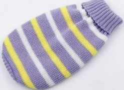 Knit Sweater For Dogs, Yellow And Purple