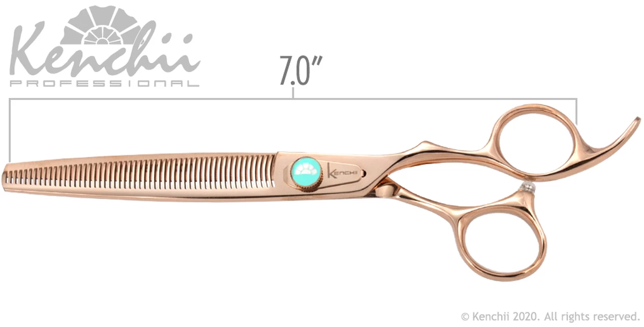 Slimming Scissors 54 Teeth For Animal Grooming, Kenchii Rosé 7 "right-handed 2 Slimming Scissors 54 Teeth For Animal Grooming, Kenchii Rosé 7 "right-handed - Image 2