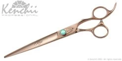 Straight Animal Grooming Scissor, Kenchii Rosé (Right Hand) 8 "