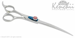 Curved Grooming Scissor, Kenchii Five Star Left Handed 7 "