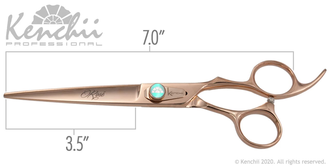 Straight Animal Grooming Scissor, Kenchii Rosé (Right Hand) 7 " 2 Straight Animal Grooming Scissor, Kenchii Rosé (Right Hand) 7 " - Image 2