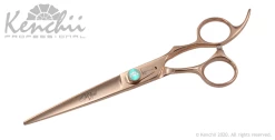 Straight Animal Grooming Scissor, Kenchii Rosé (Right Hand) 7 "
