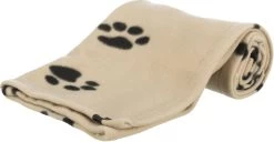 Barney Beige Animal Blanket With Paw Pattern, Extra Large, Trixie