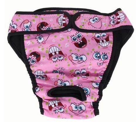 Incontinence Dog Briefs, Pink Smiles 1 Incontinence Dog Briefs, Pink Smiles
