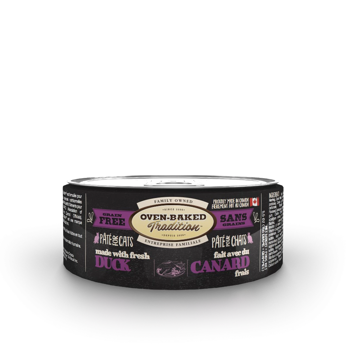 Grain Free Duck Adult Cat Pâté, Oven-Baked Tradition 5 Oz