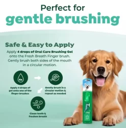 Dog Finger Toothbrush Set, Tropiclean 2 / Pkg. -Pet Supplies Shop entretien dentaire pour chien chien brosse fresh breath tropiclean