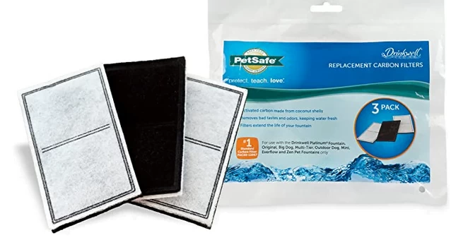 Replacement Carbon Filters For Drinkwell Fountain, Bag Of 3 Filters 1 Replacement Carbon Filters For Drinkwell Fountain, Bag Of 3 Filters