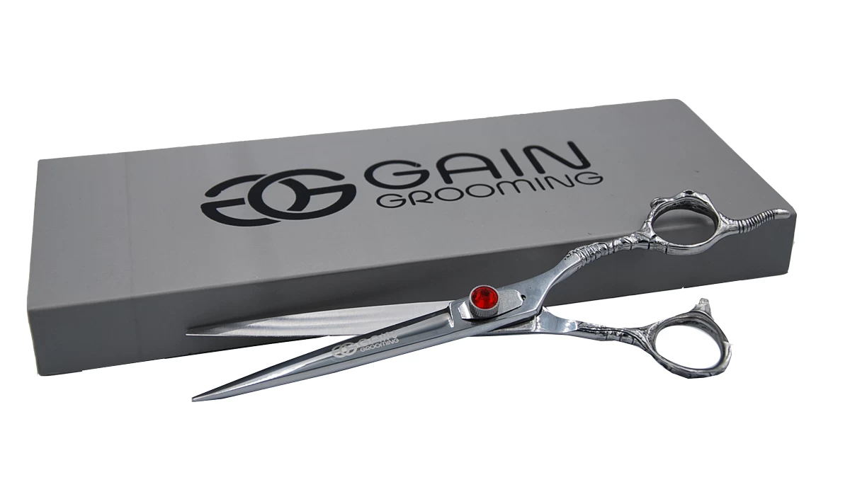 Straight Grooming Scissor, Gain Grooming Dragon Eye 8 " 1 Straight Grooming Scissor, Gain Grooming Dragon Eye 8 "