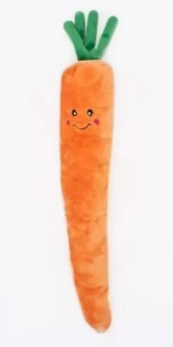 Zippy Paws Jigglerz Carrot 20'' Plush, Dog Toy