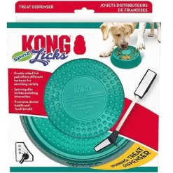 Kong Spinz Licks Rotating Dog Lick Mat, Blue