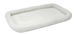 Midwest Quiet Time Dog Bed, White