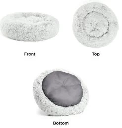 Round Bed For Dogs And Cats, Best Friends, Frosted White -Pet Supplies Shop lit chien chat 8ae