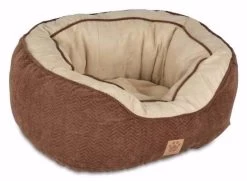 Snoozzy Brown Daydreamer Chevron Pet Bed