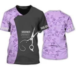 Grooming T-shirt, Purple Smock Style