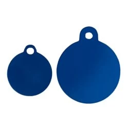 Blue Round Pet Medal For Dog In 2 Sizes
