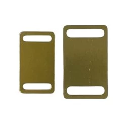 Engravable Aluminum Collar Insert, Rectangle Gold, 2 Sizes
