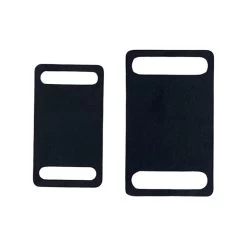 Engravable Aluminum Collar Insert, Rectangle Black, 2 Sizes