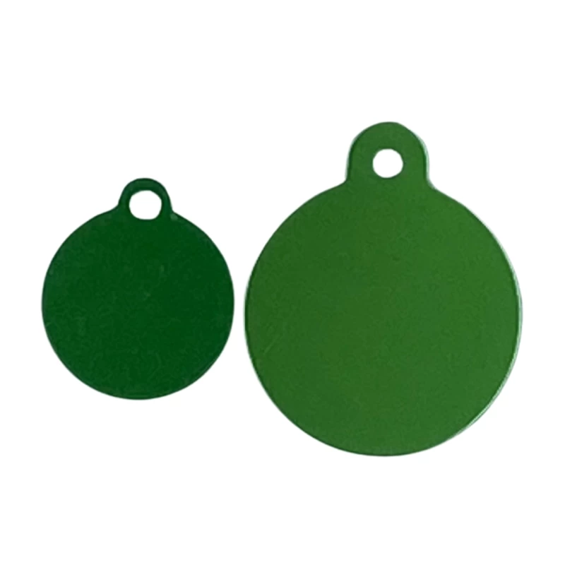 Green Round Pet Medal For Dog In 2 Sizes 1 Green Round Pet Medal For Dog In 2 Sizes