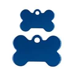 Blue Bone-shaped Pet Medal For Dog, 2 Sizes