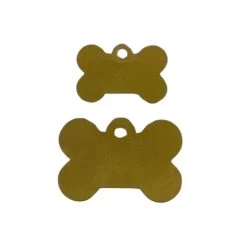 Gold Bone-shaped Pet Medal For Dog, 2 Sizes