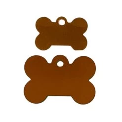 Orange Bone-shaped Pet Medal For Dog, 2 Sizes