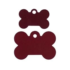 Red Bone-shaped Pet Medal For Dog, 2 Sizes