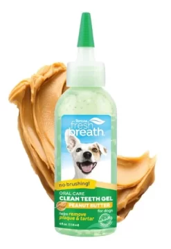 Tropiclean Fresh Breath Peanut Butter Teeth Cleansing Gel 4oz (118ml)