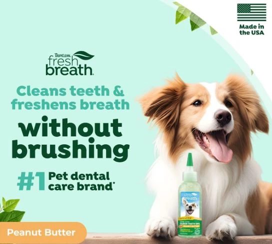 Tropiclean Fresh Breath Peanut Butter Teeth Cleansing Gel 4oz (118ml) 3 Tropiclean Fresh Breath Peanut Butter Teeth Cleansing Gel 4oz (118ml) - Image 3