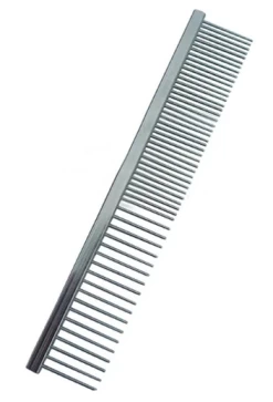 Straight Grooming Comb For Dogs And Cats 7 Inch, Fine & Spaced Teeth