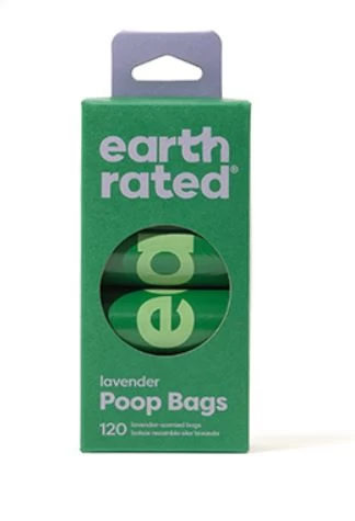 Lavender Dog Excrement Collection Bags, Earth Rated, 8 Rolls 1 Lavender Dog Excrement Collection Bags, Earth Rated, 8 Rolls