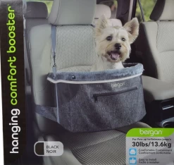 Bergan Hanging Car Booster Seat For Pets -Pet Supplies Shop siege d auto pour animaux noir et gris bergan 077