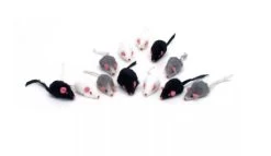 Cat Toy, Furry Mouse, Set Of 12, Turbo