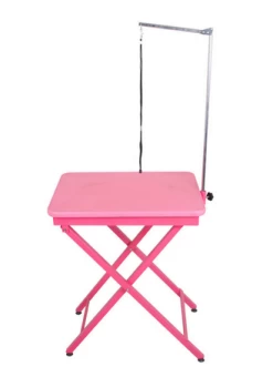 Pink Shernbao Folding Grooming Table, 23.5 '' X 17.5 '' Stand And Strap Included