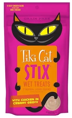 Tender Cat Treat, Chicken Mousse In A Tube, Tikipets (6 Stix)