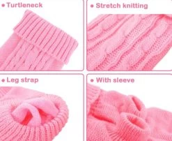 Pink Sweaters For Dogs And Cats -Pet Supplies Shop tricot rose pull rose pour chien 1